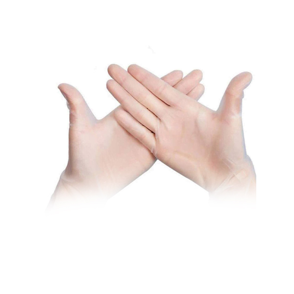 دستکش وینیل سفید سایز مدیوم