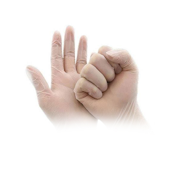 دستکش وینیل سفید سایز لارج